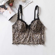 Euro-American Leopard Print Slim-Fit Camisole Top