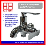 G.Ferretti 2-Way Stainless Steel Brass Chrome Finish Lever Handle 1 in 2 Out Water Tap Faucet