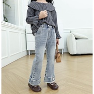 Korean Style Kids Jeans Girls Jeans Girls Flared Jeans For Girls