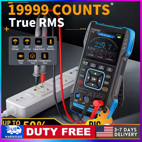 FNIRSI 2C23T 2C53T Digital Oscilloscope Multimeter DDS Function Signal Generator 3 in 1 Analog Bandw