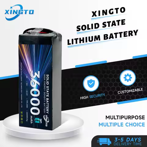 Xingto High Energy Density Semi Solid State 6s 36000mah 10c 330wh/kg Lipo Battery for Uav