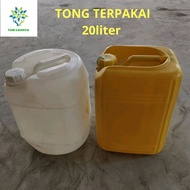 (USED) Tong Terpakai 20 Liter Used Jerry Can Second Hand Tong Plastik Plastic Chemical Racun