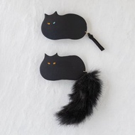 【選擇尾巴和眼睛】貓咪髮夾 / 黑