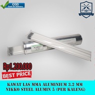 Kawat Las MMA / Stick Aluminium 3.2 mm NIKKO STEEL Alumin 5 Per KALENG