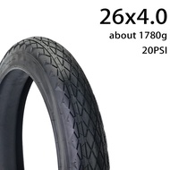 CHAOYANG 26x4.0 Bicycle Half Bald Bike Fat 26 Inch Tire Tube Set Cycling Road Electric Bicycle Parts