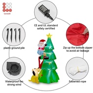 [Lovoski] 7 ft Inflatable Christmas Tree Waterproof Ornament Props Light up Xmas Tree with Light Out