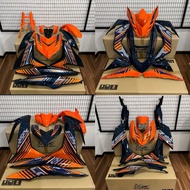 Magic Boy CoverSet Siap Stripe Orange Batman Y15ZR V1/V2 RS150 Y16ZR LC135 Fi