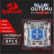 Switch mechanical redragon outemu 8pcs low profile dustproof red blue brown roms-dplp rd bl br