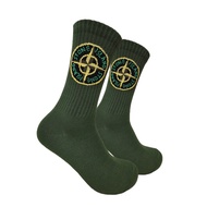 HIJAU Army Green Stone Island Socks (M171)