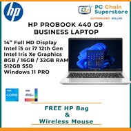 HP PROBOOK 440 G9 Business Professional Laptop - 14" Full HD | i5 or i7 12th Gen Processor | 8GB / 16GB / 32GB RAM | 512GB SSD | Windows 11 PRO