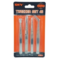 Pinset Set 4in1 Pencapit 4pcs Tweezer 4 in 1 Pingset 4 pcs MR. DIY YLT