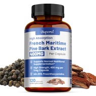 Buporai Dietary Supplement, Pine Bark and Black Pepper Fruit Extract, Gluten-Free, Suitable for Adul