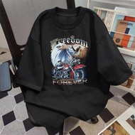 T-Shirt For Women T Shirt Wholesale For Women Casual Tops Summer Tops Freedom Eagle Motorcycle comfo