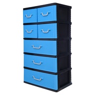 Century Drawer 5 Tier Multipurpose Storage Cabinet Organizer/Almari Serbaguna Plastik Almari Baju Plastik