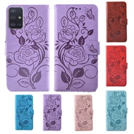 3D flower Wallet Case For Samsung Galaxy M11 M21 M51 M30s A11 A21s A31 A71 Note 20 Ultra flip PU Leather phone cover