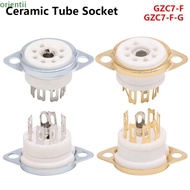 ORIENMY 1Pcs Valve Base, Tin-Plated DIY Ceramic Tube Socket,  PCB Mount 7Pin B7G GZC7-F GZC7-F-G for