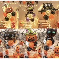 HALLOWEEN Decorative Balloon Pillars for Coffee Shops, Classrooms, Shops, Happy Halloween Festival D
