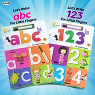 Lets Write ABC 123 for little fingers / Early kids education book/ Writing book/ Early Learning