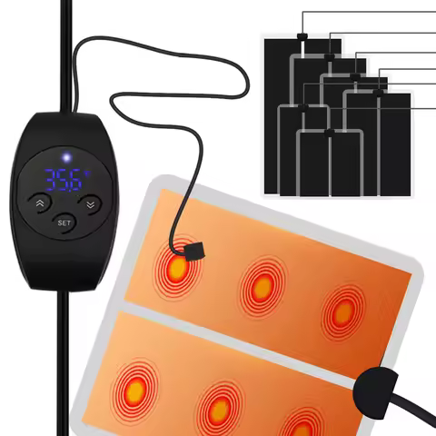 5/7/14/20/28/35/45W Reptiles Heat Mat 0-50°C Adjustable Temperature Controller for Aquarium Pet Terr