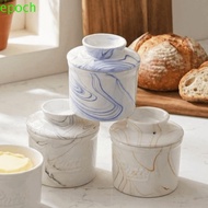 EPOCH Round Butter Box, Sealed Keep Fresh Butter Bell Crock, Simple Large Capacity with Lid Ceramic 