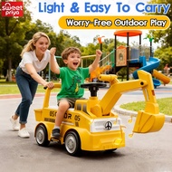 Outdoor Park Ride On Excavator Portable Kids Construction Digger Truck With Music Kereta Mainan Buda