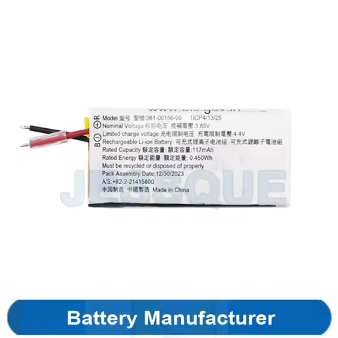 3.85V 117mAh 361-00156-00 Battery For Garmin Vivosmart 5 T5 Wristband Watch