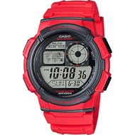 Casio แบตเตอรี่ 10 ปี กันน้ำ100m นาฬิกาข้อมือผู้ชาย สายเรซิน รุ่น AE-1000W ของแท้ประกันศูนย์ CMG