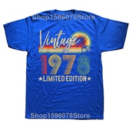 Funny Vintage 1978 47th Birthday Gift 47 Years Old Limited Edition T Shirts Cotton Streetwear Short 