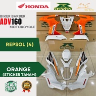 RAPIDO Honda Adv160 Repsol (4) Orange Body Coverset (Sticker Tanam)