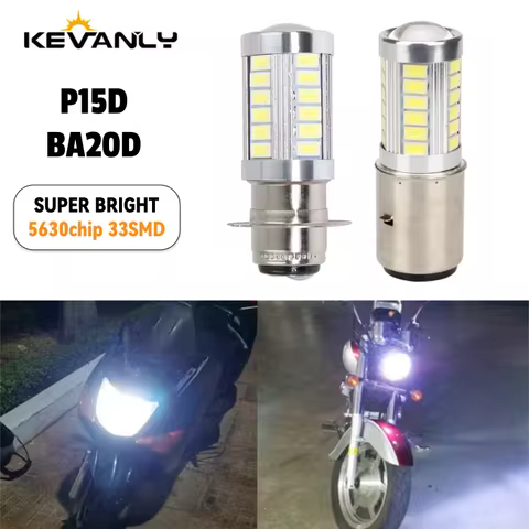 1X P15D 33SMD H6M LED BA20D 5630 chip Fog light Lamp Auto Motorcycle Headlights High/Low Beam Bulb 1