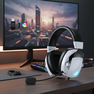 Gaming Earbuds Wireless Bluetooth Headset with Mic 3.5mm Wired PC Headphones Noise Canceling for PS4