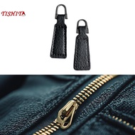 [tishita] 2 Zipper Pulls, PU Zipper Pulls, Decorative Zipper Parts for Zipper Repair,
