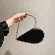Blogger Super Diamond Heart-Shaped Clutch Bag Diamond Evening Bag Clutch Little Girl20260124