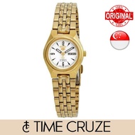 [Time Cruze] Seiko 5 SYMA22  Automatic Analog Gold Tone Stainless Steel White Dial Small Women Watch SYMA22K SYMA22K1