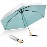 G4Free UPF 50+ UV Protection Travel Umbrella with Wooden Handle, 42 Inch Lightweight Sun Rain Foldin