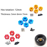 4pcs Aluminum Wheel Hex Drive Adapter Hub Hexagonal Adaptor For 1/10 On Road Drift RC Car HSP HPI Ta