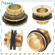 TEASG Hose Barb, Brass Fish Tank Adapter Pipe Joint, Durable Single Loose Key Swivel Male Thread Fitting Nut Coupler Connector Adapter Water Tank