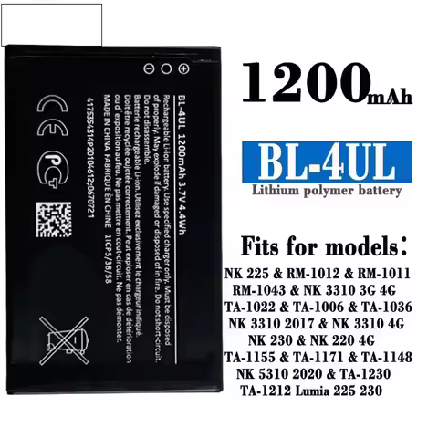 1200mAh BL 4UL BL-4UL Battery For Nokia Lumia 225 330 RM-1172 RM-1011 RM-1126 BATTERY BL4UL