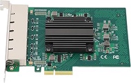Gigabit PCIe Network Card, 6 RJ45 Ports Ethernet Adapter with I350 Chip for Desktop PC, Supports 7 8
