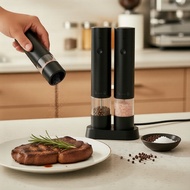 Leftlimit Cordless Electric Spice Grinder for Salt & Pepper, Rechargeable, Adjustable Grind, Food-Sa