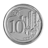 koin singapura 10 cent