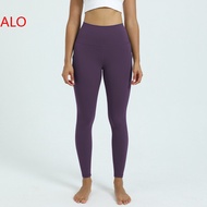 【ALO】 Factory Alo Yoa Sanding Naked Yoga Pants Womens European And American High Waist Hip Peach Hip