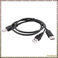 [S D K G] USB 2.0 Type A Male to Dual USB A Male Y Splitter Cable Cord Black