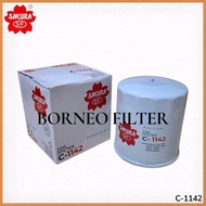 C-1142 Sakura Oil Filter Innova Fortuner Hilux Hiace Crown Estima Diesel Gasoline C1142 BT223 LF3460