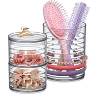 Amazing Abby - Intrigue - Acrylic Headband Organizer, Plastic Hairbrush Holder, Stackable Container