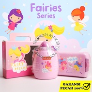 Technoplast Paket Gift Set SCHOOL design Faries Lunch Box & Botol Air Minum