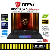 MSI Titan 18 HX AI A2XWJG-487SG - Intel Core U9-285HX - GeForce RTX 5090 - 64GB RAM - 4TB SSD (2Yrs 