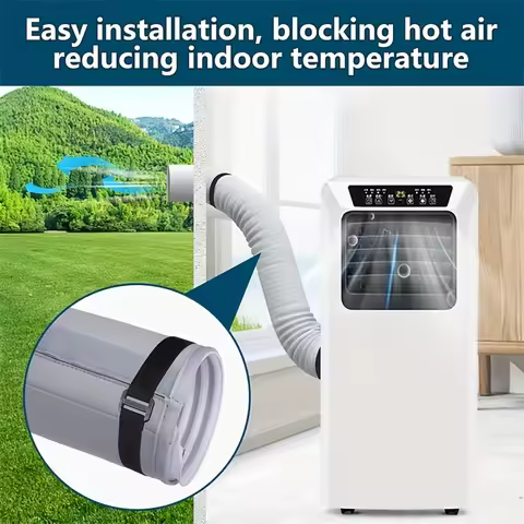 1 PCS Insulated Portable AC Hose Cover Sleeve For 5In & 59In Diameter Duct Vent Wraps Air Conditione