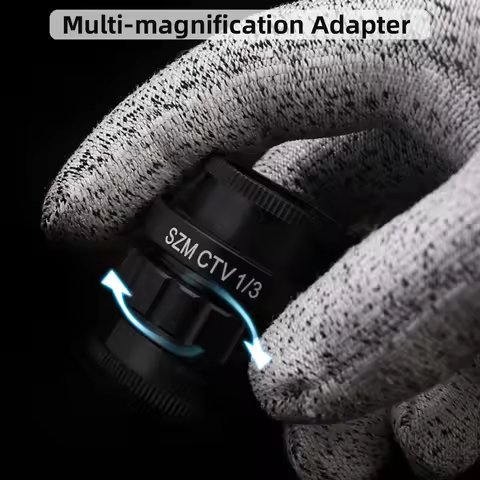 0.5X 0.35X 1X C-mount Lens SZMC TV1/2 TV1/3 CTV Adapter For Trinocular Stereo Microscope Replacement