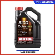 MOTUL 8100 X-CLEAN EFE 5W30 SN C3 100% Synthetic Engine Oil 5L MADE IN FRANCE